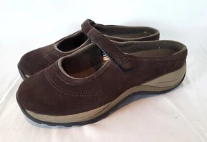 LL Bean Mary Jane Slip On Shoes Mules  Womens 9W 9 Wide Comfort Walking Brown - Picture 1 of 8