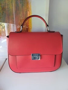 EMPORIO ARMANI LEATHER BAG NEW/SILVER HARDWARE /SHOULDER STRAP - Picture 1 of 7