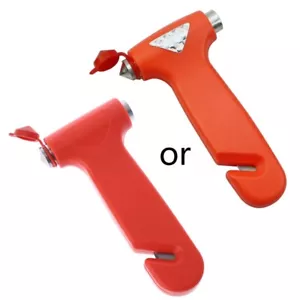 2 in 1 Car Escape Glass Window Breaker Emergency Hammer Seat Belt Cutter Tool - Picture 1 of 21