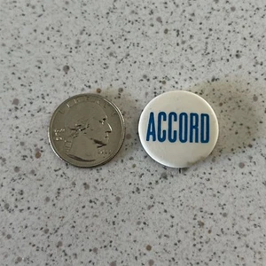 Accord Election? Car? Business ? Vintage Pinback Button #45221 - Picture 1 of 2