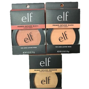 e.l.f. Primer-Infused Blush, Always Rosy-always Cheeky-bronzer Forever Sunkissed - Picture 1 of 2