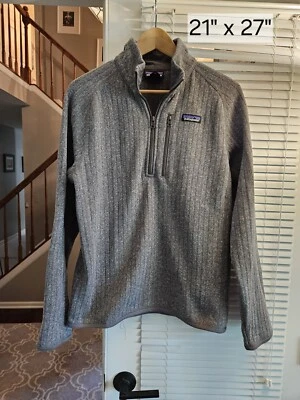 Patagonia Mens 1/2 Zip Woolie Fleece Pullover Sweater Gray Mens Size S  - Image 1 of 4