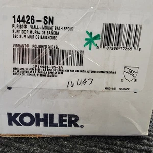 Beccuccio per vasca Kohler Purist 7-3/4" | Cromo lucido | K-14426-SN - Foto 1 di 7