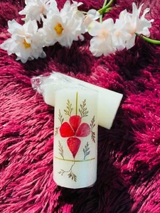 Valentine Scented Pillar Candle Real Flower Embedded Candles Pack of 3 - Picture 1 of 8