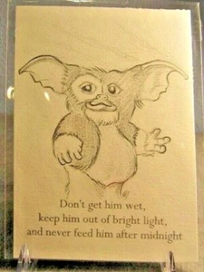 GIZMO PENCIL DRAWING Gremlin Quote 5 x 7 By Phil Born Fine Art - Picture 1 of 1