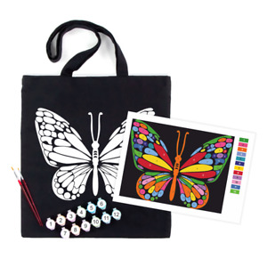 Rosa Talent Magic Butterfly - Black Shopper Coloring Kit. Ecobag Painting Kit...