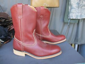 Vtg Unworn LEHIGH Steel Toe, Miragum Sole Cowboy Work Boots, size 9.5E, USA made