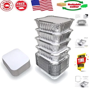 Disposable Aluminum Foil Pans with Cardboard Lids – Ideal for Catering & Takeout - Picture 1 of 9