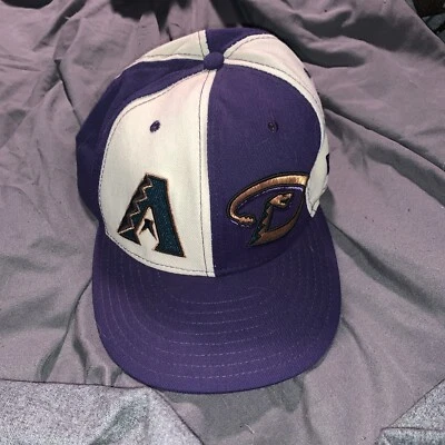Vintage Arizona Diamondbacks Hat 59fifty New Era Two Tones Fitted Cap Size 7 3/8 - Image 1 of 4