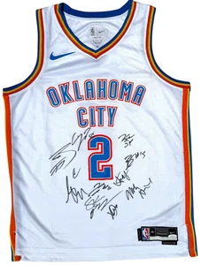 Maglia squadra firmata Oklahoma City Thunder 2024-2025 SHAI JDUB THERE NBA FINALS JSA - Foto 1 di 4