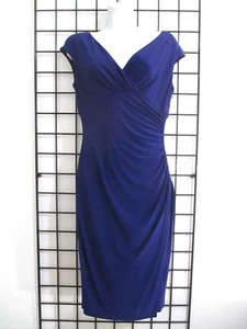 RALPH LAUREN 🌸 TALLA 6 ==AZUL OSCURO/CINTURA ACANALADA/TEJIDO ELÁSTICO/VESTIDO - Imagen 1 de 8