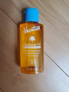 Vacation Chardonnay Oil SPF 30~Vegan Suntan Oil~Broad Spectrum Travel Sz 1oz NEW - Picture 1 of 1