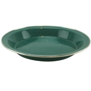 CAMPING EMAILLE GROSSER TELLER 25cm ARMEE GRÜN ROBUST KADETT REISEGESCHIRR - Bild 1 von 2