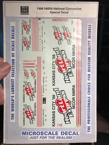 CALCOMANÍA MICROESCALA HO,N,O,G 1998 NMRA Convención Nacional. nuevo - Imagen 1 de 1