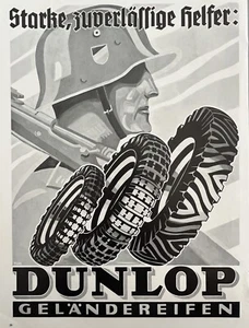 Vintage Print Ad Dunlop Tire WW2 Era Germany 1936 - Picture 1 of 2