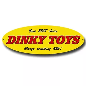 DINKY TOYS OVAL MACHINE CUT / PROFILED METAL DISPLAY SIGN. 12" X 4". - Picture 1 of 1