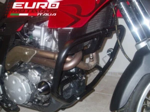 Aprilia Pegaso 650 Trail Strada RD Moto Crash Bars Protettori Nero Nuovo CF21KD - Foto 1 di 1