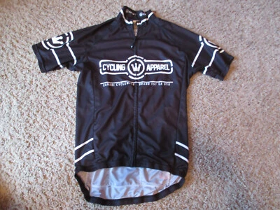 Camiseta deportiva de ciclismo CANARI para hombre pequeña blanca y negra con media cremallera superior Foto 1 de 4