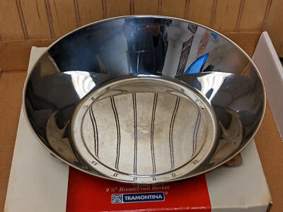 TRAMONTINA 9.5" 18/10 Acero Inoxidable Pan Frutero Cuenco Brasil Foto 1 de 4
