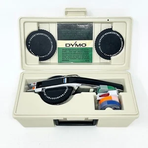 DYMO 1550 Labeling Kit Chrome Label Maker Bundle w/Case, 3 Wheels, 5 Color Tapes - Picture 1 of 6