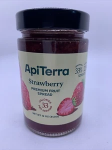 Api Terra Strawberry Jam Premium Fruit Spread 12 Oz B/b 07/12/2026 - Picture 1 of 5