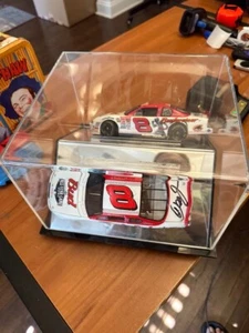 Dale Earnhardt Jr 1/24 scale 2 cars 1 signed spinning showcase Bud - Picture 1 of 6