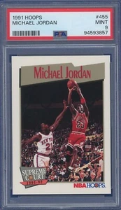 1991 Hoops #455 Michael Jordan PSA 9 Bulls HOF - Picture 1 of 2