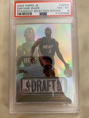 2003-04 Topps Jersey Edition Standout Selection #DW Dwyane Wade PSA 8 Rookie - Image 1 of 2