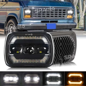 DOT 7x6" LED Headlight For Ford E-100 E-150 E-250 E-350 Econoline Club Wagon Van - Picture 1 of 9