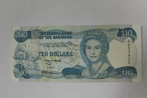 1974 (1984) Bahamas $ 10 Note XF/AU SELTEN James H. Smith Signatur - Bild 1 von 6
