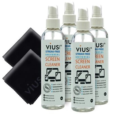 Screen Cleaner - Vius Premium Screen Cleaner Spray for TV, Phones (8oz 4-Pack) - Image 1 of 4