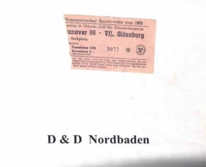 Biglietto / biglietto 63/64 RL Hannover 96 - VfL Oldenburg - Foto 1 di 1
