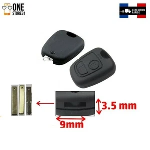 Boîtier Coque télécommande clé plip pour Peugeot 106 107 206 207 307 9mmx3.5 - Imagen 1 de 4