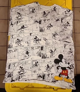 VTG Y2K Disney Mickey All Over Print Rare Comic Strip T Shirt Serenade XXL 2xl - Picture 1 of 15