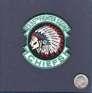 Original 335th FS CHIEFS USAF F-15 EAGLE Fighter Squadron Patch + V - Bild 1 von 1