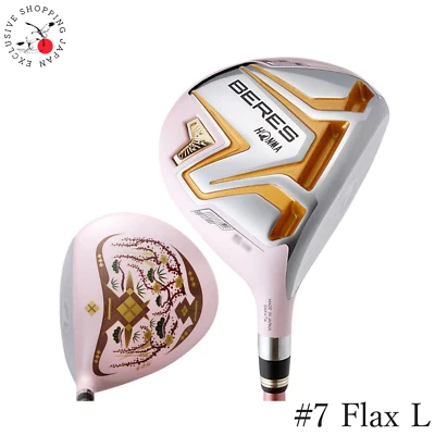 Taco de golfe HONMA BERES AIZU feminino Fairway madeira grau 3S #7 eixo flexível L rosa MTO - Imagem 1 de 4