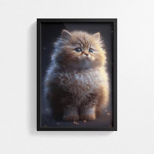 Lindo retrato de gato gatito - Póster impreso de decoración de arte animal de pared A6 A5 A4 A3 A2 A1 - Imagen 1 de 13
