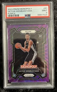 2023 Panini Prizm Monopoly Victor Wembanyama Purple Wave Rookie RC PSA 9 - Bild 1 von 2