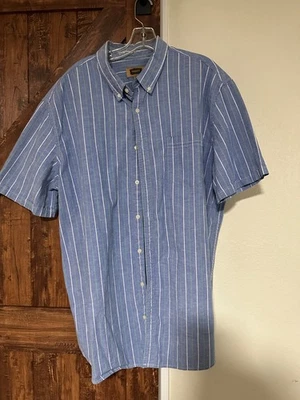 Camisa de mezclilla Foundry Stiped para hombre 100 % algodón talla 2XLT Foto 1 de 3