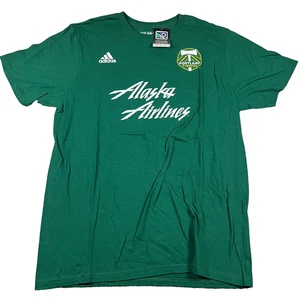 Adidas Herren Large grün Portland Timbers Alaska Airlines Wallace #22 T-Shirt neu mit Etikett - Bild 1 von 5