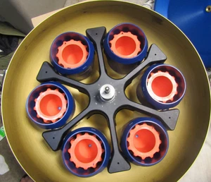 BECKMAN JS-4.2 SWINGING BUCKET ROTOR WITH 6 BUCKETS + Inserts J6 Centrifuges - Picture 1 of 19