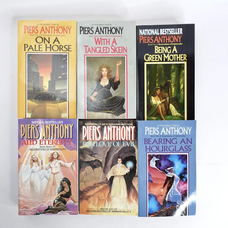 Piers Anthony Incarnations of Immortality Lot of 6 Books Fantasy Series PB - Image 1 of 4
