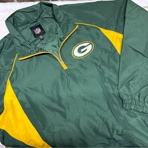 NEW Mens Green Bay Packers Lightweight 1/2 Zip Jacket Coat NFL Football Size XL - Picture 1 of 5