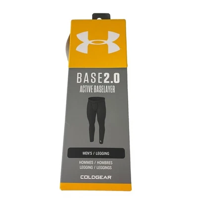 Under Armour 1343247 Men's XXL 2XL ColdGear Base 2.0 Baselayer Leggings Black - Image 1 of 4