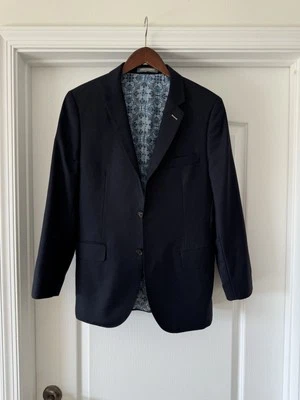 Indochino WOOL SPORT COAT BLAZER JACKET Navy DOUBLE VENT 2 BUTTON 40R Bespoke - Image 1 of 4