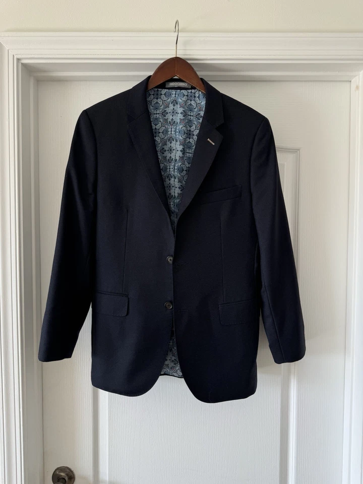 Indochino Suit Jacket Blazer Sport Coat Wool Navy Blue 2 Button Size 40R Surgeon - Image 1 of 4