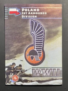 2025 HA Segunda Guerra Mundial Segunda Guerra Mundial Unidad Insignia Lámina Polonia: 1ª División Blindada - Imagen 1 de 2