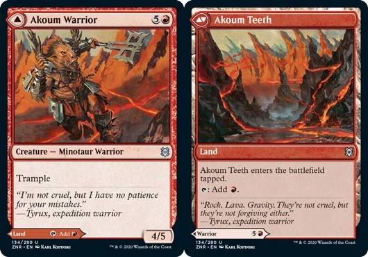 Akoum Warrior // Akoum Teeth - Zendikar Rising #134/280 MTG Magic The Gathering - Image 1 of 1