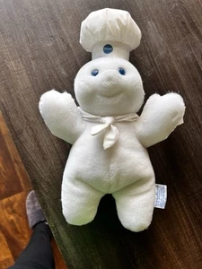 Vintage Pillsbury Doughboy 12 Zoll Plüsch 25. Geburtstag Poppin Fresh 1990 mit Etikett neu - Bild 1 von 5