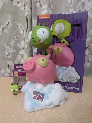 IKON Collectibles Invader Zim Gir Riding Pig Statue Nickelodeon Hand Painted  - Image 1 of 4